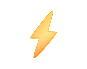 Lightning,Yellow lightning bolts, icons, Vector graphics. Yellow lightning icon. Thunderbolt vector sign isolated