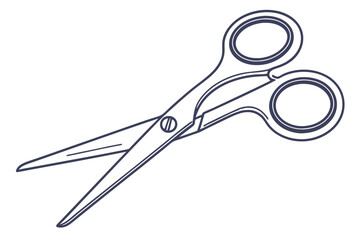 metal scissors cutting tool illustration isolated on white background