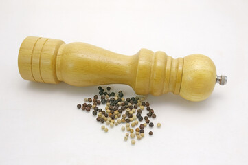Wooden pepper grinder