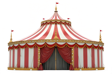 Circus Tent Big Top Carnival Circus Marquee Red White Striped