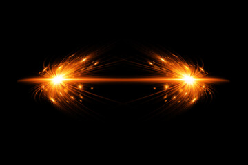 Atmospheric Golden Lens Flare Glow Overlay