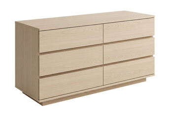 Modern wooden dresser isolated on transparent background