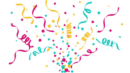 Colorful Confetti and Streamers Celebration.