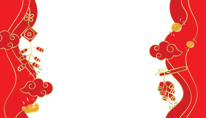 Chinese new year background for banner, flyer, brochure, and presentation layout vector design.