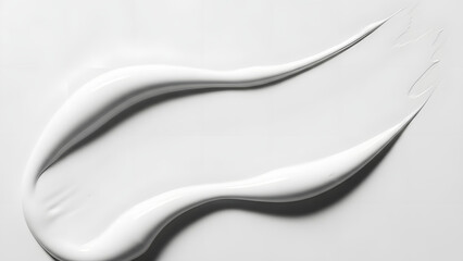 Abstract white and gray swirl design element