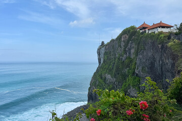 Beautiful landscape of cliff and the ocean at Bali, Indonesia