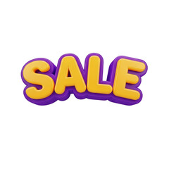 Vibrant sale sign with yellow and purple colors on black background