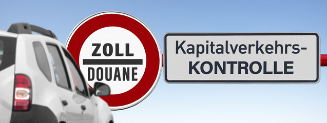 Halt, Zoll, Kapitalverkehrskontrolle, (Symbolbild)