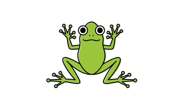 Green Frog Illustration.