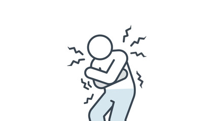 Person Experiencing Back Pain Illustration.