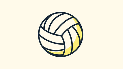 Volleyball Ball Illustration Simple Design.