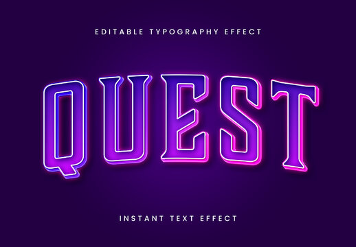 Purple And Pink Gaming Text Effect Neon Gradient Futuristic Font