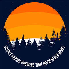 Silence Knows Answers Beyond Forest Night