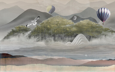 waterfall in the mountains