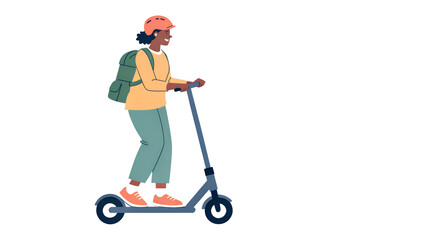 Person Using Electric Scooter