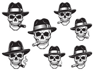 GANGSTER SKULL SILHOUETTE