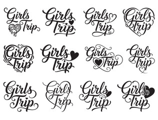GIRLS TRIP TYPOGRAPHY