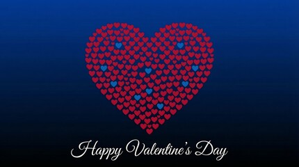 Happy Valentines Day Heart Greeting Card Design