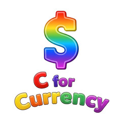 3D icon of a colorful rainbow dollar sign, representing diverse currencies, wealth, and global financial systems.