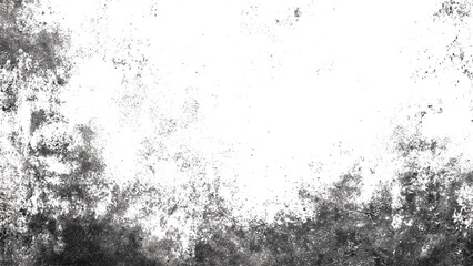 Gray and white abstract textured background with black smudges and speckles