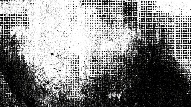 Grunge texture with halftone dots and distressed effect overlay