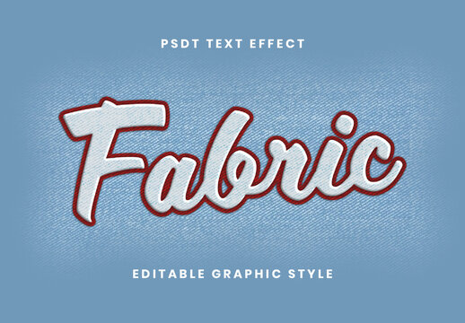 Red And White Fabric Textile Texture Text Effect Stitch Embroidery Script Font
