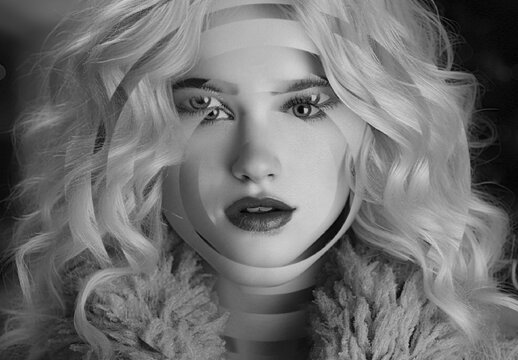 Black And White Crystal Glass Refraction Photo Effect