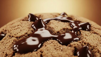 クッキーと茶色いチョコ