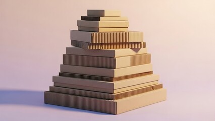 段ボール箱が積み重なっています