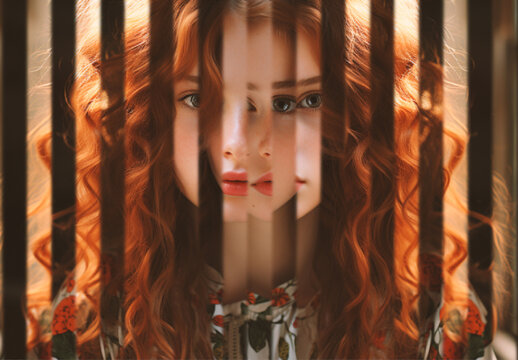 Orange And Brown Mirror Fractal Photo Effect