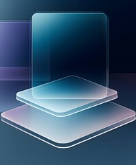 3D glassmorphism background design. Glass overlay effect isolated on abstract background with liquid gradient shapes. Glassmorphism background banner with transparent glass frame template.