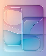 3D glassmorphism background design. Glass overlay effect isolated on abstract background with liquid gradient shapes. Glassmorphism background banner with transparent glass frame template.