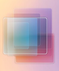 3D glassmorphism background design. Glass overlay effect isolated on abstract background with liquid gradient shapes. Glassmorphism background banner with transparent glass frame template.