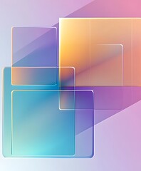 3D glassmorphism background design. Glass overlay effect isolated on abstract background with liquid gradient shapes. Glassmorphism background banner with transparent glass frame template.
