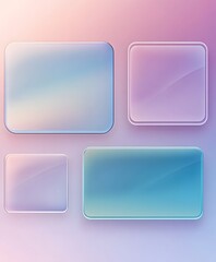 3D glassmorphism background design. Glass overlay effect isolated on abstract background with liquid gradient shapes. Glassmorphism background banner with transparent glass frame template.