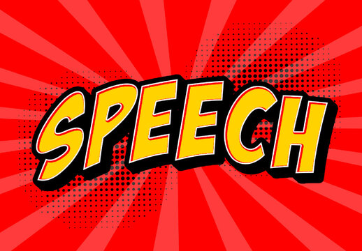 Yellow And Black Comic Book Text Effect Speech Pop Art Font