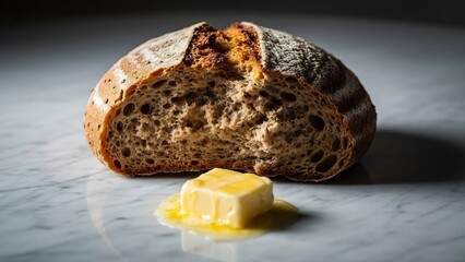 パンとバターの食事