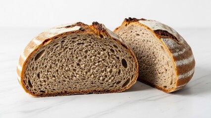 茶色パンのスライス