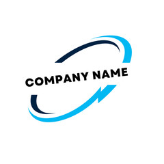 Blue arrow swoosh logo design, dynamic business growth logo, abstract speed motion logo icon, modern corporate branding logo, startup company logo template.