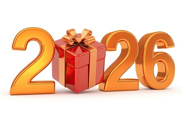 Gift Celebration and New Year 2026 Concept