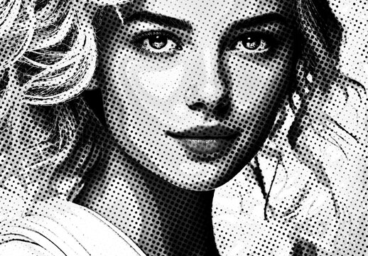 Black And White Noir Comic Photo Effect