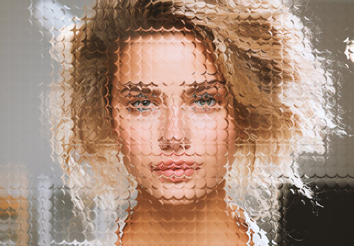 Champagne And Gold Mirror Fractal Photo Effect