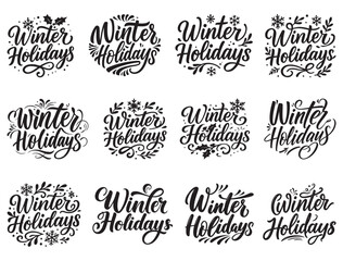 WINTER HOLIDAYS TYPOGRAPHY
