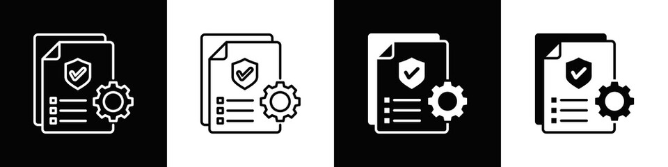 Compliance Check Icon With Variatif Black White Minimal Style