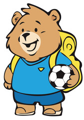 teddy bear with ball