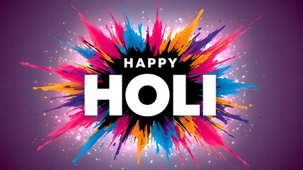 Vibrant holi celebration background with colorful splashes