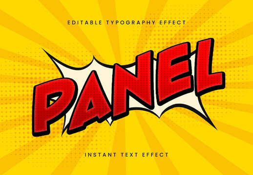Red And Black Comic Book Text Effect Explosion Pop Art Font