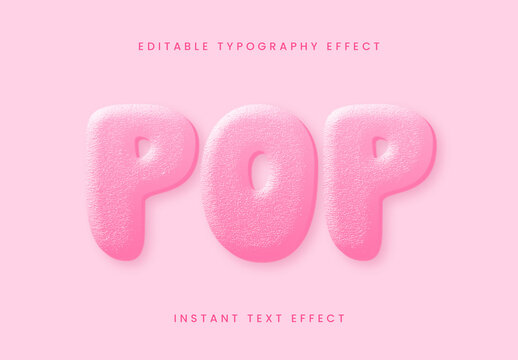 Pink And White Bubblegum Text Effect Soft Bubble Font