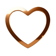 Shimmering golden heart symbol