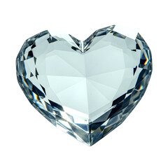Clear crystal heart decoration